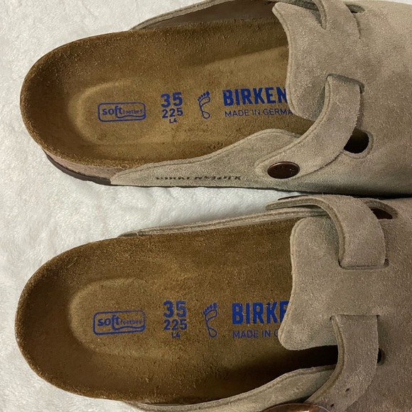 NEW Birkenstock Boston Clog Taupe Suede - 35/4-4.5 Regular Width - Soft Footbed - Picture 10 of 16